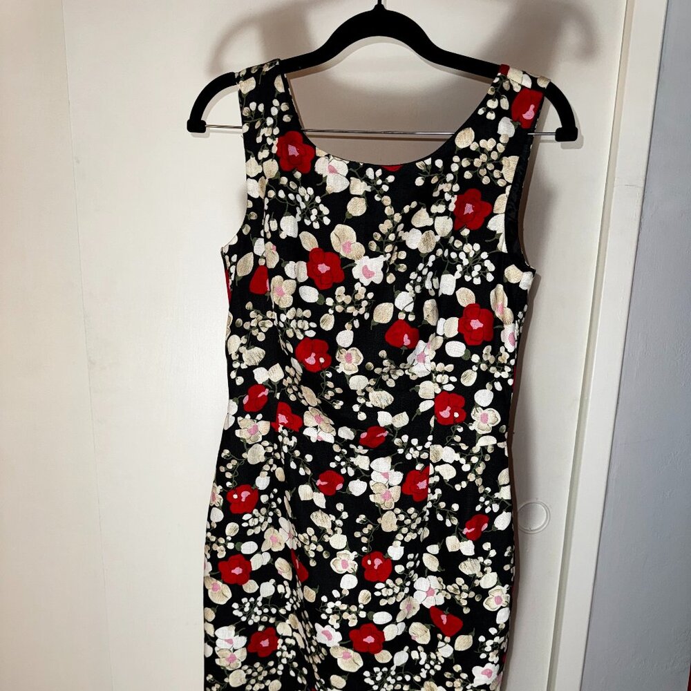 Laura Ashley Linen Midi Shift Dress, Size S
